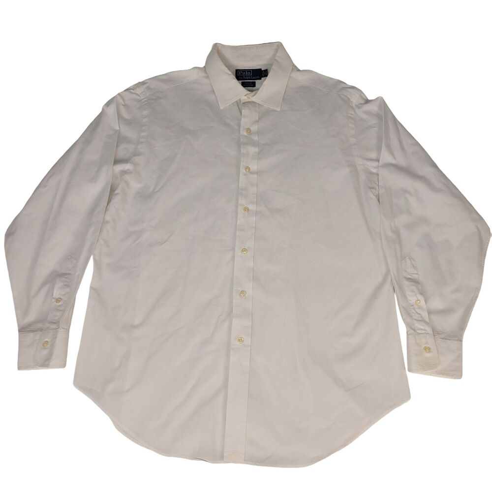 Polo Ralph Lauren Philip Dress Shirt White Button Up Mens 17 XL Cotton